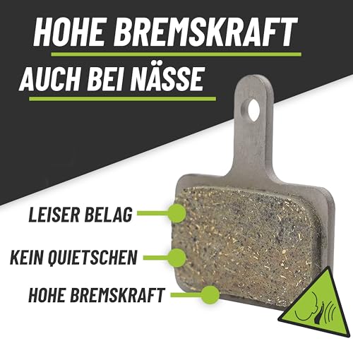2X Shimano B05S-RX Bremsbeläge Resin Blister Verpackung inkl. MSZweirad Bleed Block Nachfolger B01S B03S