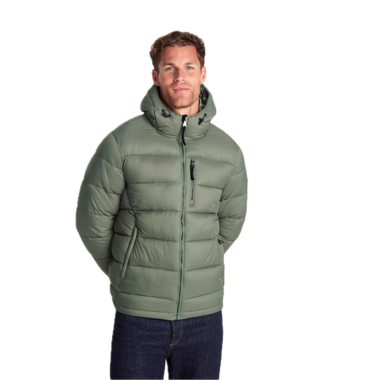 Tog24 Men's Light Forest Maloney Padded Jacket Warm Windproof Puffer Jackets Winter Insulated Quilted Coat With Multi-Pocket For Hiking Skiing Travelling Xxl