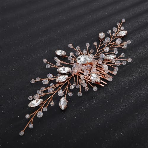 Peine para cabello con cristales y rhinestones Aimimier miniatura 2