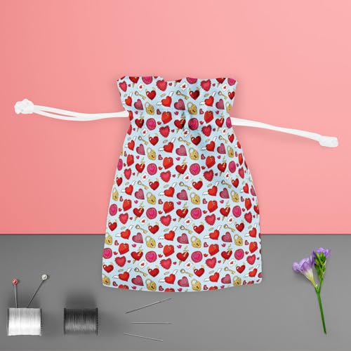 Image of ArtzFolio Valentine Love | Pouch Wrist Potli Bag | Bag for Weddings & Casual Parties