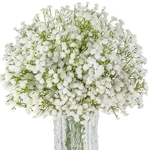 Sukh 10PCS Baby Breath Artificial Flowers Fake Babys Breath Gypsophila Flowers Bulk Realistic Artificial Flowers Bouquet Flores Artificiales para Decoracion for Wedding Party Home Decoration