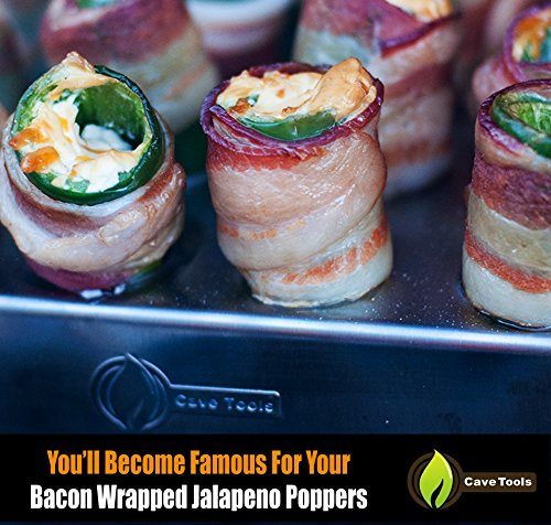 Cave Tools Jalapeno Corer Tool Grill Topper For Cooking Peppers, Chicken Legs & Wings Or Chili - 24 Capacity Racks- Bbq Grill And Smoker Accessories, Dishwasher Safe #TOP4