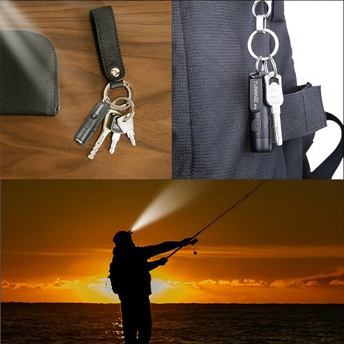 Image of S15 Rechargeable Keychain Flashlight 2PCS, 650 Lumens Super Bright EDC Mini LED Flash Light, Portable Pocket Light for Emergencies, Hiking, Outdoor, Daily Use