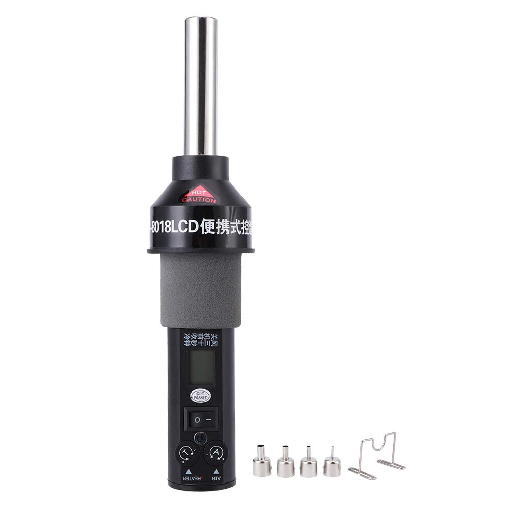 Ultima pistola ad aria calda, mini pistola termica, termostato 9 Strumenti elettrici industriali con display digitale Tuyere, con display digitale LCD, per la dissaldatura della maggior parte