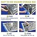 HIBAG Travel Vacuum Bags with Electric Pump for Luggage and Suitcase, Vacuum Seal Compression Packing Bags for Clothes Clothing, Combo 12 Pack