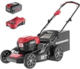 POWERWORKS XB 40V 21' Brushless Cordless Push Mower, 4Ah Battery and Charger Included LMF414