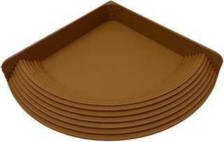 Hermit Crab Corner Pool | Watering Dish for Crabs, Frogs, Lizards | Corner Watering Pool with Ramp Access | Made in USA (Large Tan)
