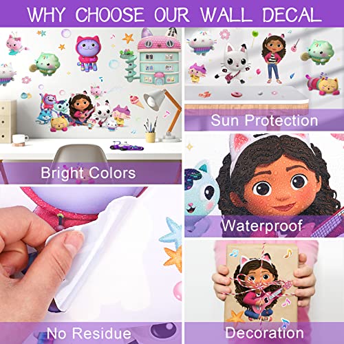 4 Sheets Cartoon Theme Wall Decals Waterproof Removable Peel And Stick Wall Decoration Stickers Ideal For Toddlers Kids Bedroom Living Room Nursery Playroom Wall Decor #TOP2