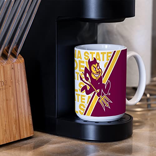 Image of Rico Industries NFL Football Washington Commanders 15 oz White Ceramic Mug