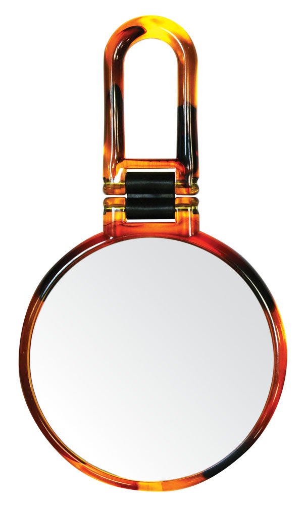 Danielle Tortoiseshell Folding Hand Mirror 14 cm : Amazon.co.uk