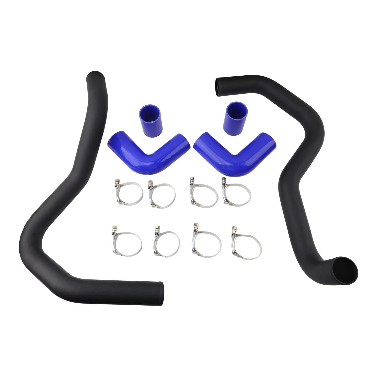 Kit Tubo di Aspirazione Aria Fredda compatibile con Skoda Fabia MK1 6Y 1.9TDI, Ricambio Intercooler con 2 Tubi Rigidi 57 mm, 4 Tubi in Silicone e 8 Fascette