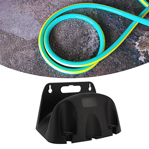 Fdit Water Hose Holder, Wall Mounted Hose Hanger Water Pipe Reel Bracket Garden Hose Holder Hanger for 20m Tube Winding(Black) - Image 4