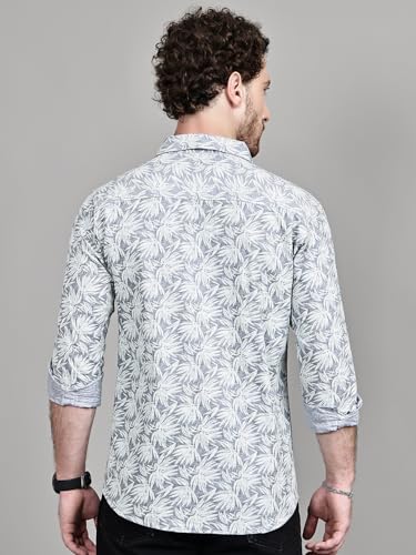Image of Majestic Man Custom Abstract Printed Pure Cotton Slim Fit Casual Shirt