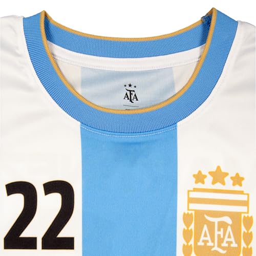 Image of Icon Sports Officially Licensed Argentina Fan Pack - 3-Piece Soccer Set - Soccer Shirt, Shorts & Socks - Unisex Kids