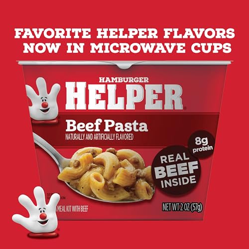 Hamburger Helper Beef Pasta Microwave Cup, 2 oz (6 Pack), Real Beef, 8g Protein, Ready in 4 Minutes, Quick Microwavable Pasta Meal or Snack, Perfect for Midweek Dinners, Busy Evenings, and Families on the Go - Thumbnail 6