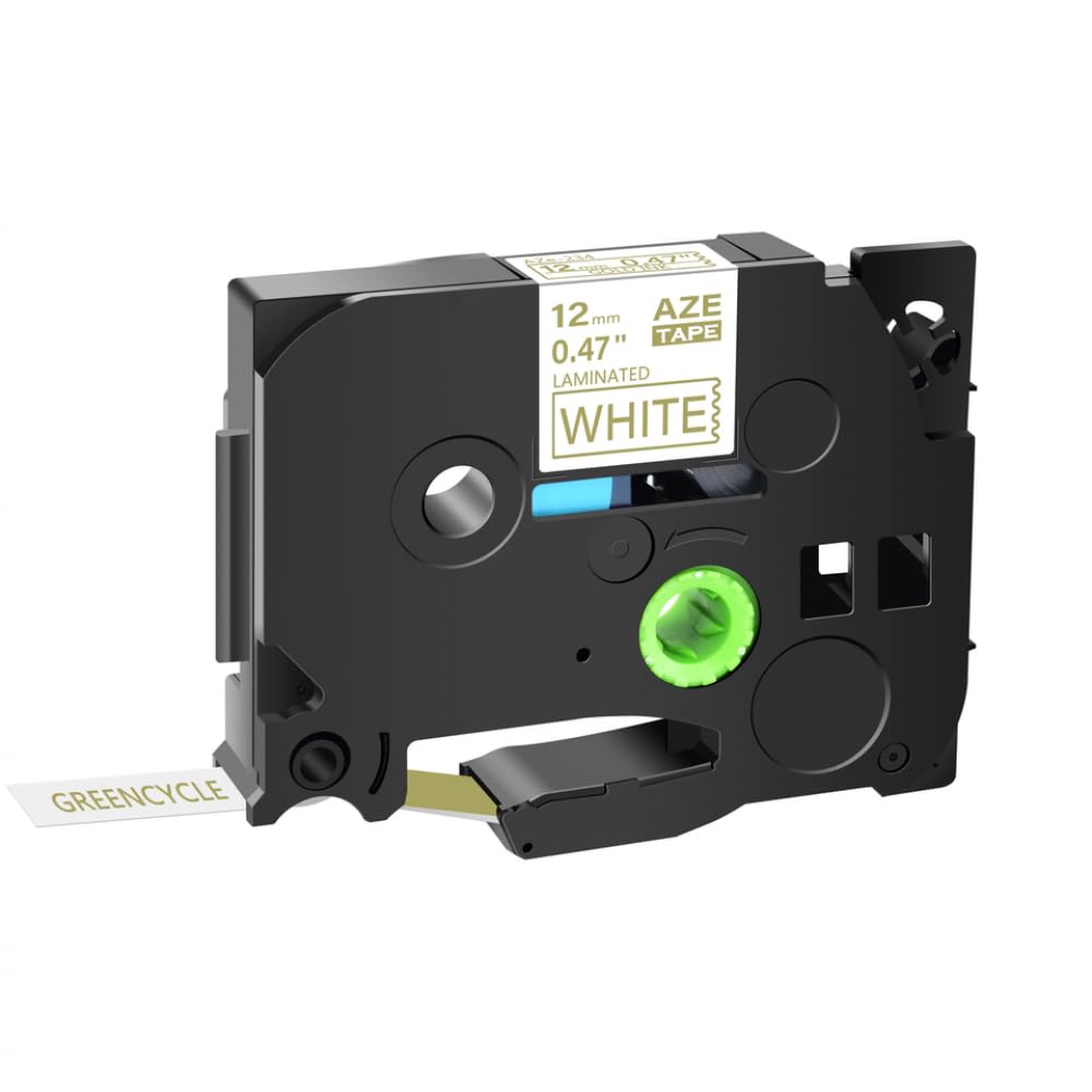 Nastro etichetta da 6 mm 9mm 12mm compatibile per etichetta stampante tz 131 231 251 631 335 con spedizione USALOCAL(White on Green)