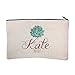 Personalized Succulent Bridal Party Bride Cosmetic and Makeup Bag