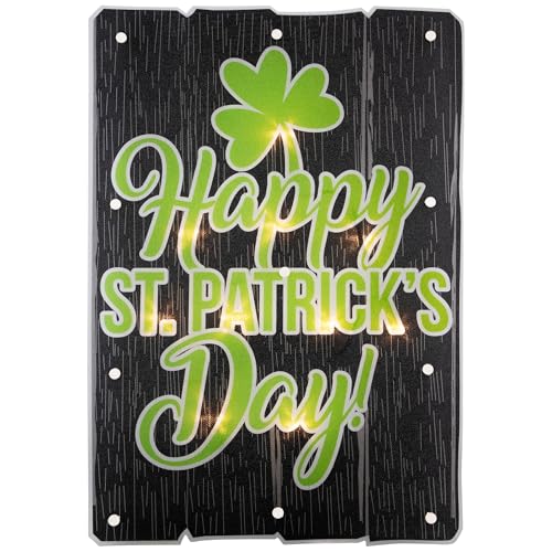 Lighted Happy St. Patrick's Day Window Silhouette Decoration - 17
