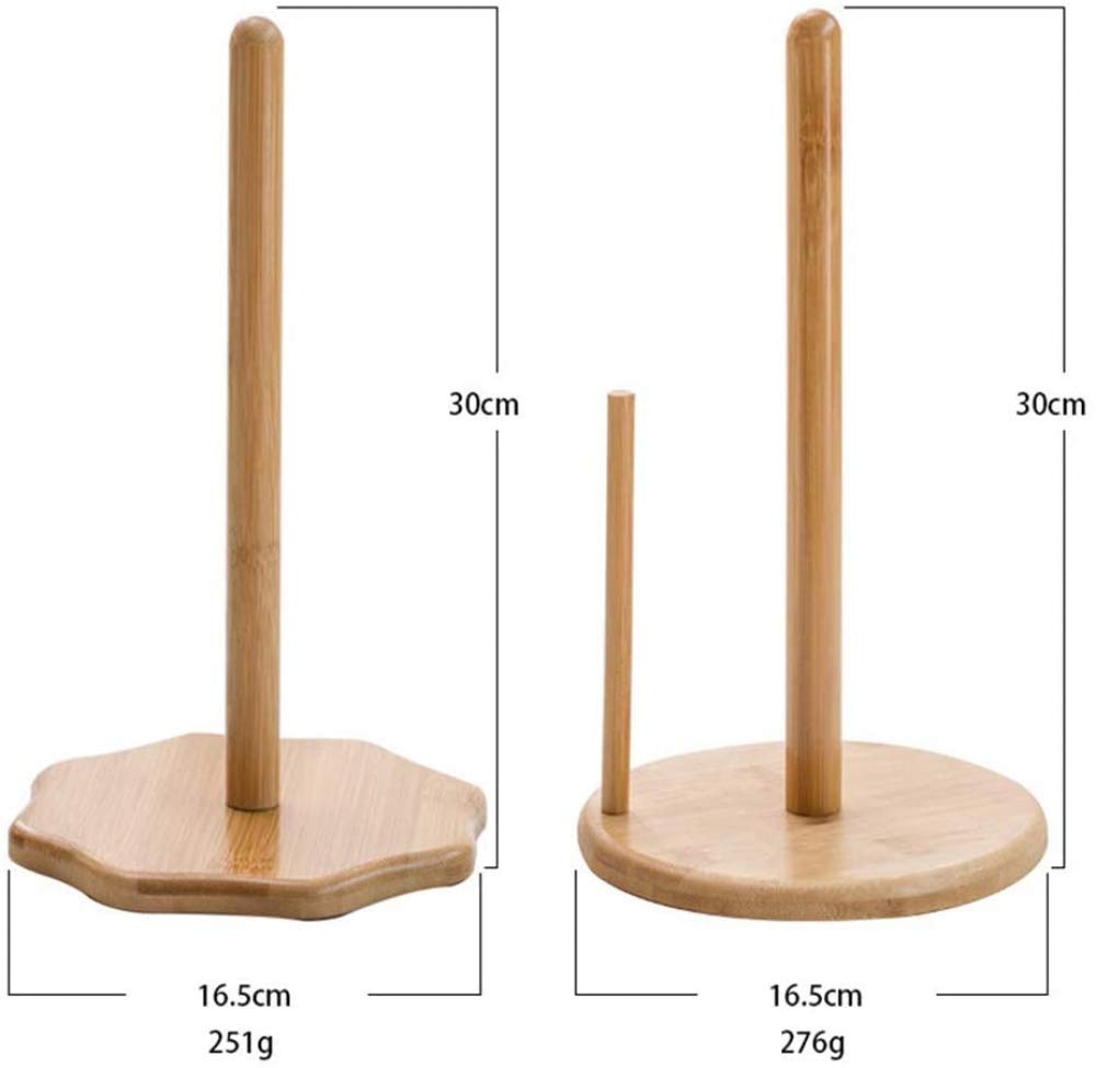 LYGSWDB Portarrollos de Papel higiénico, Soporte para Papel de Cocina de bambú, Organizador de Soporte para Rollo, Colgador de pañuelos con Ventosa para baño, Toalla, 2 uds.