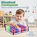 MICKYU 3D Pin Art Board Toy - 6x8 Inches Rainbow Sensory Toys for Kids with Autism, Stress Relief Office Desk Toy for Adults