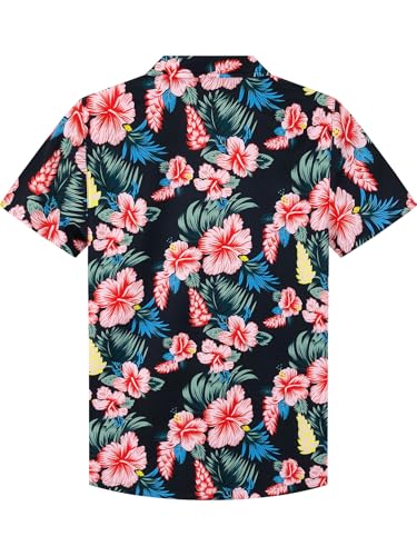 Boys Hawaiian Shirts Casual Summer Short Sleeve Button Down Aloha Dress Beach Tee Tops Kids Hawaii Shirts for 5-14 Years2