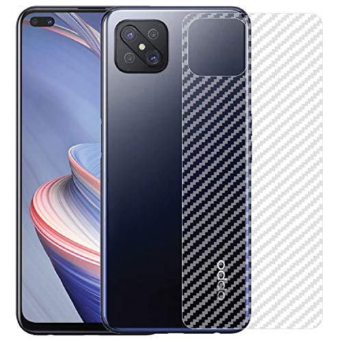 Image of Compatible with Oppo Reno 4Z Back Screen Protective Film Carbon Fiber Skin Transparent Screen Guard Sticker