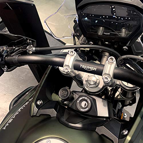 Image of Cliff Top Straight DIN USB Charger 4.6A Compatible with BMW Triumph Ducati | 4.6A dual USB output, straight Hella DIN /Powerlet plug, compatible with BMW Triumph Tiger Ducati motorcycles, phone /GPS power