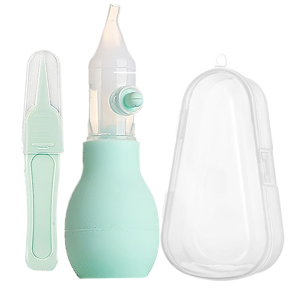 Aspirateur Nez Bebe, Respimer, Seringue Nez bebe, Mouche Bebe Poire, Pinces à Épiler pour Bébé, Pinces de Nettoyage du Nez, Aspirateur Nasal en Silicone pour BéBé Nettoyeur, Bébé Nez Pinces