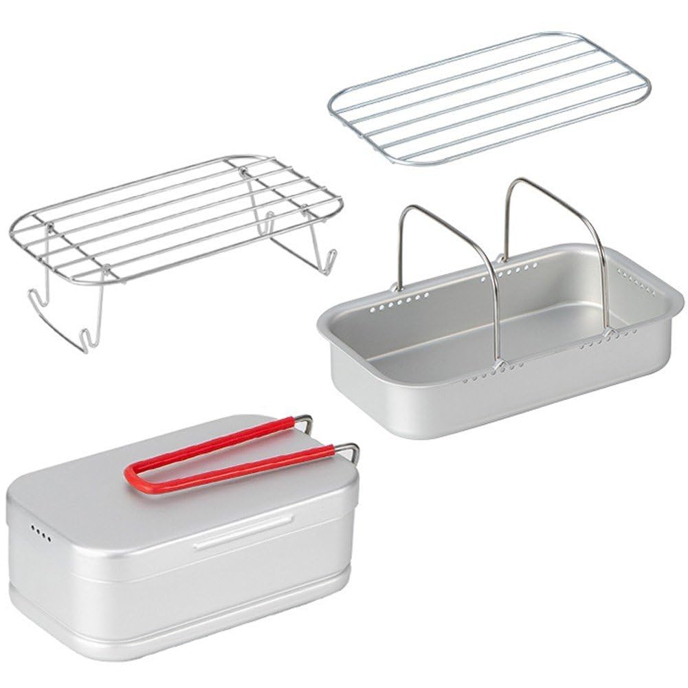 Keuyeo Multifunction Camping Mess Tin with Foldable Handle Pressure Relief Aluminum Dinner Box Aluminium Lunchbox for Camping Travel