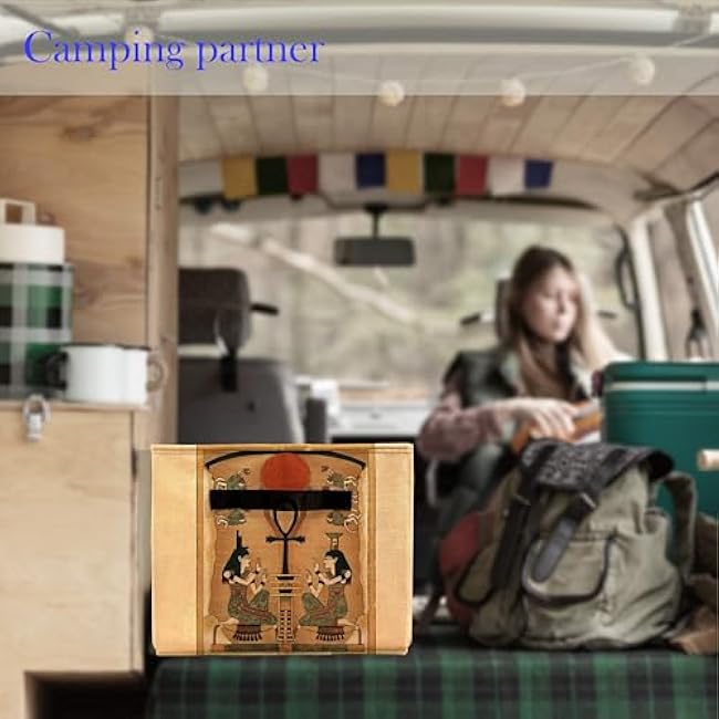 SiuSue Classic Ancient Egypt Storage Bin Box with Handles, Vintage Solar Worship Foldable Linen Fabric Home Cubes Baskets Closet Organizer Container for Clothes Toys Books