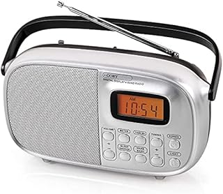 COBY CR-202 Portable AM/FM Stereo Multi-Band World Band Radio with Alarm Clock