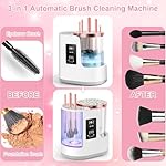 3 IN 1 Electric Makeup Brush Cleaner & Dryer Machine with Automatic Cleaning and Drying Functions, Portable USB Design with Smart Touch Controls for All Brush Sizes, Perfect Gift for Makeup Lovers - Image 2