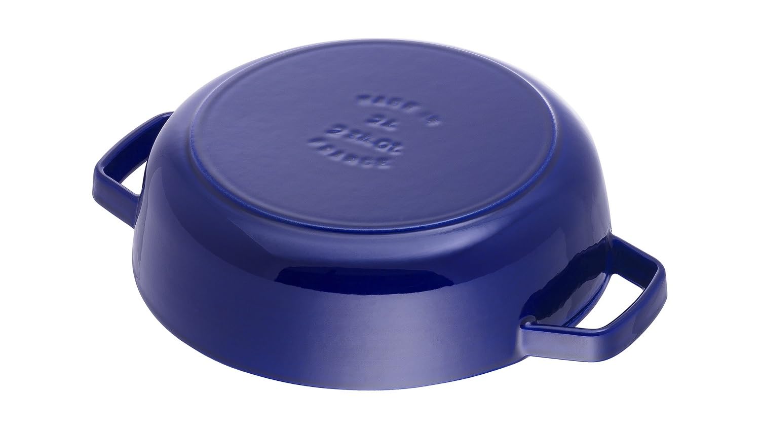 STAUB Schmorpfanne, Chistera Bräter, 28 cm, 3,7 L, Induktionsgeeignet, Aroma-Regen, Made in France, Dunkel-Blau