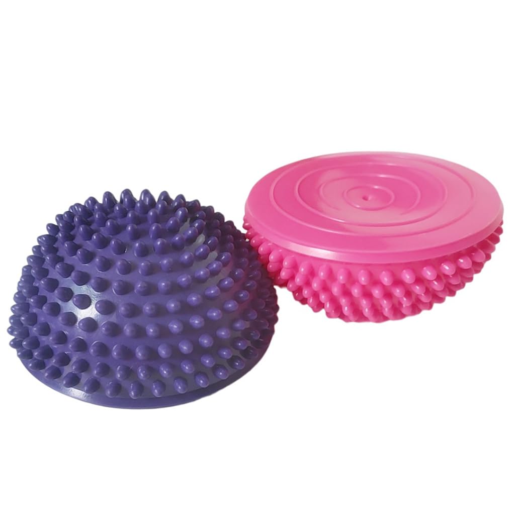 Juego de 2 cápsulas de equilibrio de amplia aplicación para un masaje eficaz, duraderas y prácticas, seguras y semicirculares, pelotas de yoga, deportivas, color negro