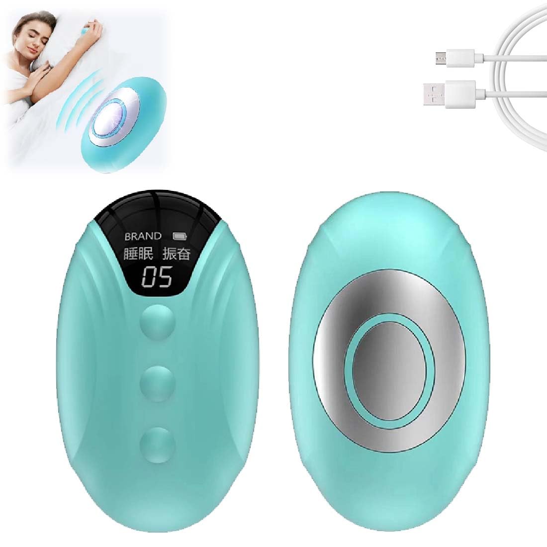 Dispositivo de Neurocontrol para la Ansiedad,Dispositivo de ayuda para dormir de mano,Dispositivo De Ayuda Natural Para Dormir Para Mejorar La Ansiedad Del SueñO (C)