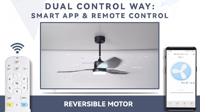 YOUKAIN Ceiling Fan With Lights, 52 Inch Smart Ceiling Fan Remote & APP...
