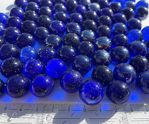 FAIRY TAIL & GLITZER FEE Glaskugeln Durchsichtig Blau 16mm 500g Murmeln Murmel Dekokugeln Glas Kugel