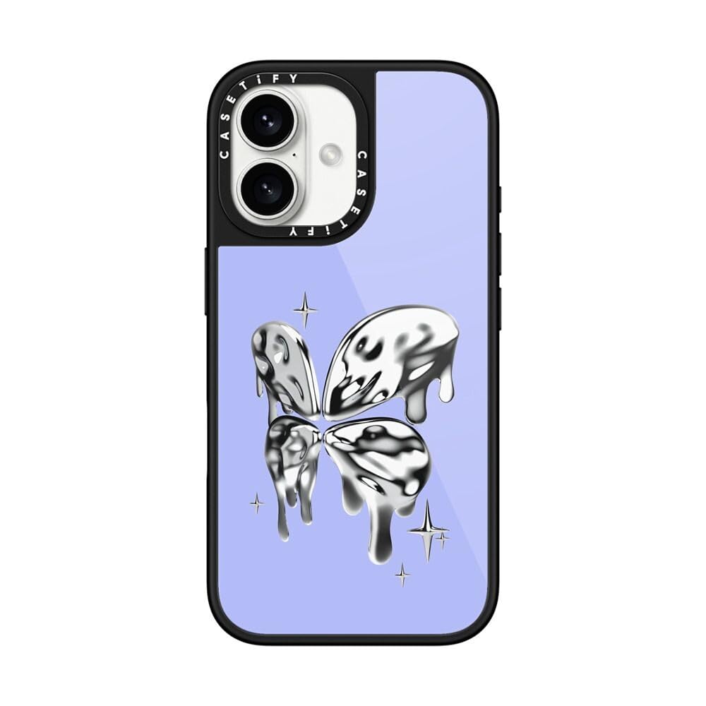Coque iPhone 16 CASETiFY Papillon Chromé idéale pour vos sorties