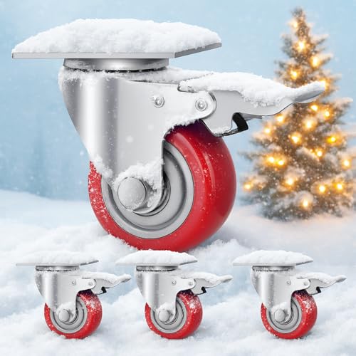 TABKEER 3 Inch Industrial Heavy Duty Swivel Caster Wheels