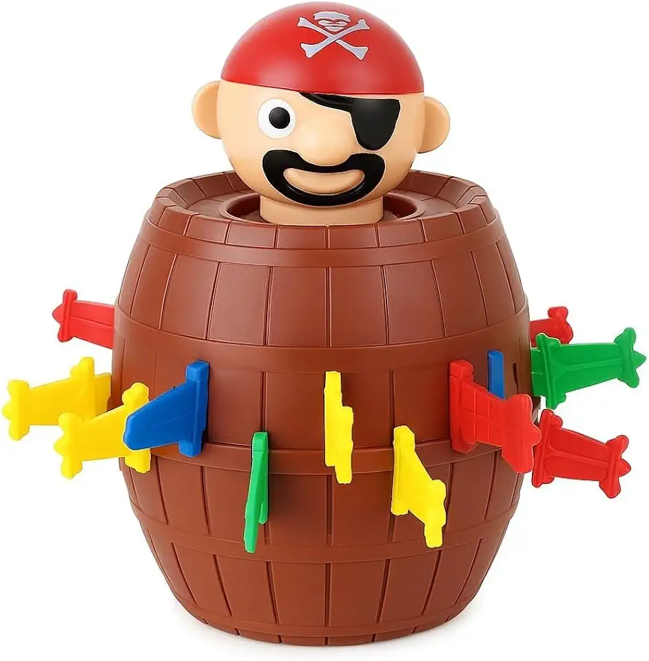Pula Pirata Barril Educativo Infantil, Jogo Interativo e Divertido para Meninos e Meninas de Todas as Idades