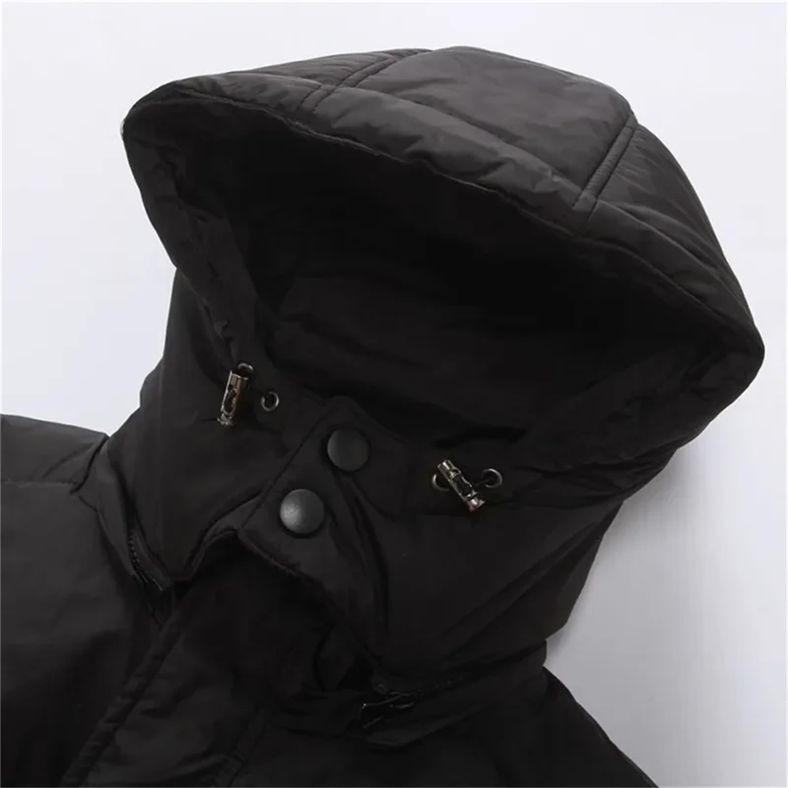 Con cappuccio Lungo Anatra Giù Soprabito Uomini Nero Outwear Piumini Maschile Spesso Piumino Cappotto Moda Piumino