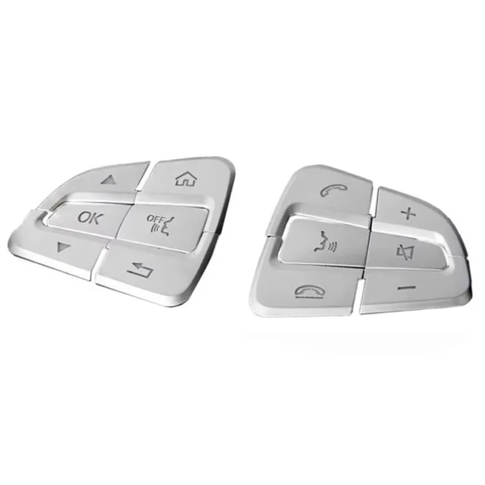 Compatible with Benz C W205 GLC X253 V Class for Vito W447 Car Steering Wheel Button Cover Stickers Trim