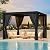 LVUYOYO Outdoor Louvered Pergola 10' x 10', Aluminum Pergola with Adjustable Roof, Waterproof Metal Gazebo with Curtains and Netting for Patio, Backyard, Garden, Deck (Black)
