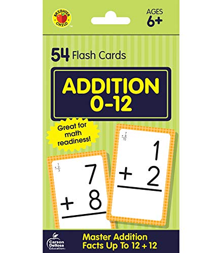 Addition 0 to 12: 54 Flash Cards Addition 0 to 12: 54 Flash Cards