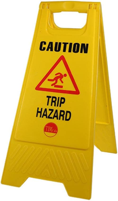 TIMCO 747987 Caution Trip Hazard A-Frame Safety Sign-610 X 300 X 30, Yellow