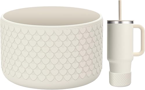 Miniatura 9 de WUQID Bota de silicona con textura en forma de corazón compatible con Stanle Quencher H2.0 e IceFlow Flip de 20 onzas, 30 onzas, 40 onzas y Hydro