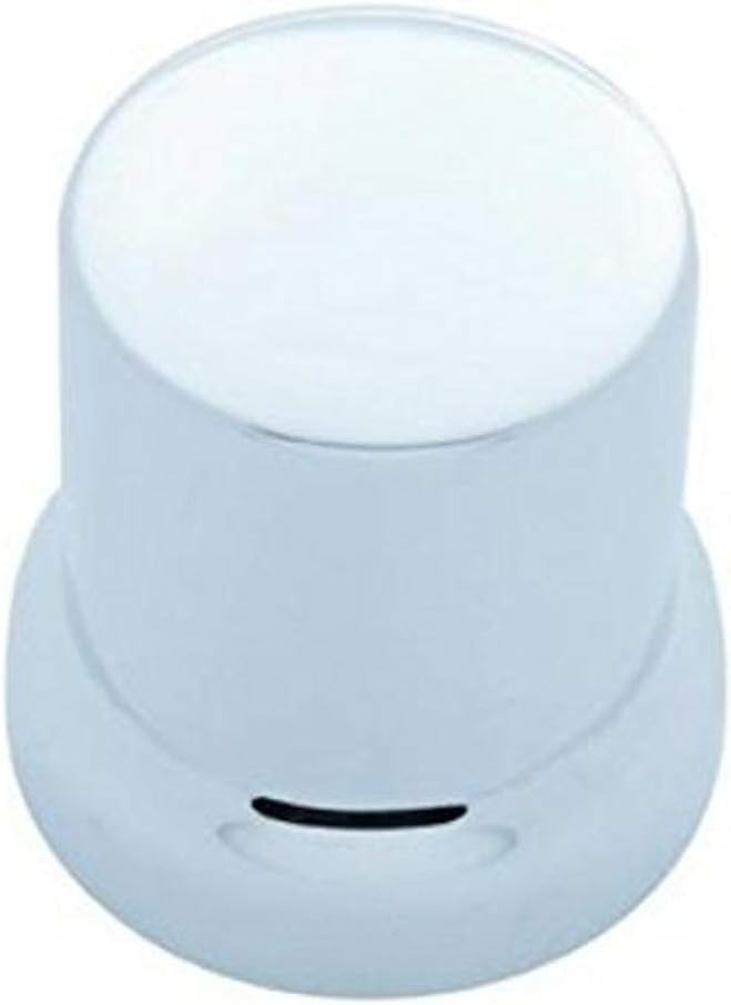 United Pacific 33-Mm X 2-Inch Chrome Plastic Flat Top Nut Cover with Flange - Push-On (10 Pack), Model 10772