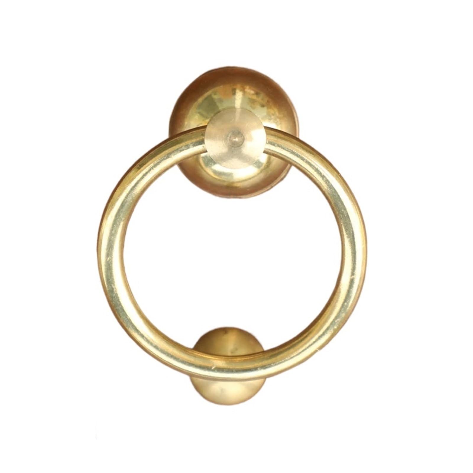 1 szt. Vintage solidna mosiężna drewniana kołatka do drzwi wytrzymały uchwyt meblowy wystroju domu w stylu Retro(80mm gold fitting)