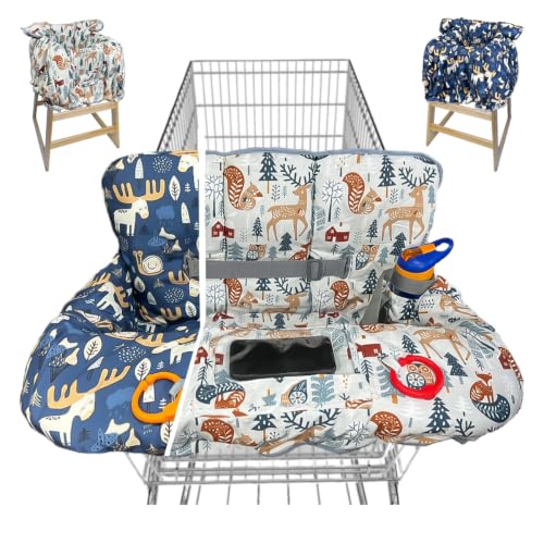 Shopping Cart Cover for Baby and Toddler, Waterproof Grocery Cart and High Chair Cover, Soft Padded Cart Cover for Babies, Universal Fit for Costco, Target and Restaurant High Chairs