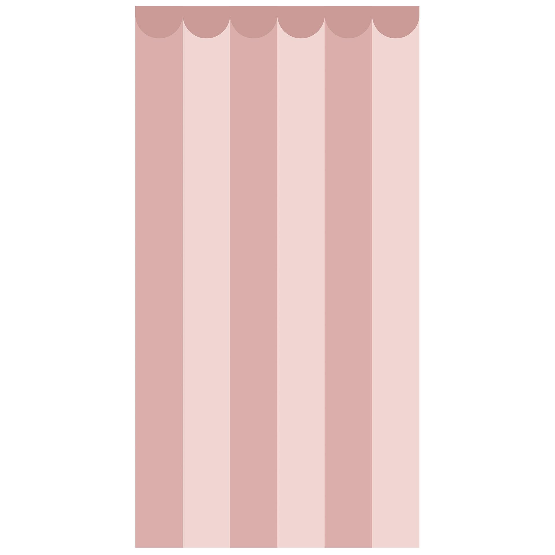 K&L Wall Art Wandpaneele Wandverkleidung Selbstklebend Rosa Gestreift mit Bordüre für Babyzimmer und Kinderzimmer 240x125 cm